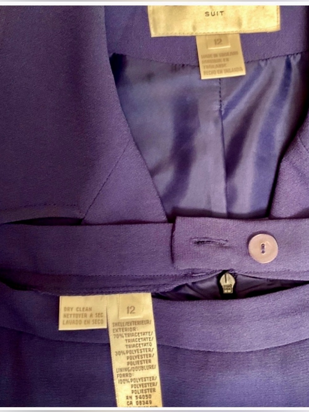 Jones of NY size 12 Women’s Violet Purple Suit - Picture 7 of 12